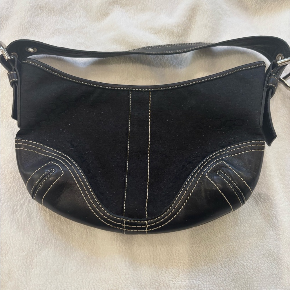Coach Classic Black Leather Handbag